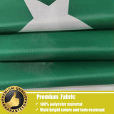 Pakistan Flag 3x5 Ft, Fade-Resistant Polyester, Double Stitched, Brass Grommets