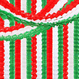 India Independence Day Tricolor Paper Streamers, Red Green White Garland Party Decor