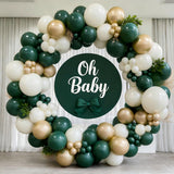 Emerald Green Gold Balloon Arch Kit, Jungle Safari Party Garland Decoration