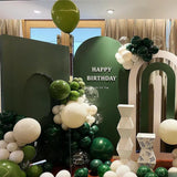 Green Black Gold Balloon Arch Kit, Lime Matte Confetti Garland, Birthday Football Decor