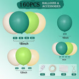 Green White Balloon Arch Kit, Jungle Party Decor, Birthday Baby Shower Garland