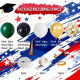 Green Black White Balloon Arch Kit, Gold Confetti Garland, Graduation Party Decoration
