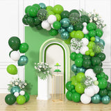 Green Balloon Set, Emerald Lime Forest Confetti Party Decor