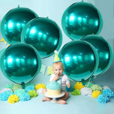 6Pcs Emerald Green 22 Inch Foil Balloons, Dark Mylar Party Decorations