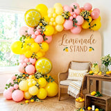 Lemon Balloon Arch Kit | Pink Yellow Garland for Lemonade Party Decor