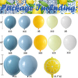Lemon Balloon Arch Kit | Blue Yellow White Garland for Parties