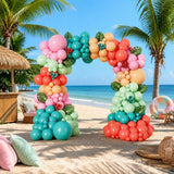 Hawaiian Balloon Garland Kit | Tropical Coral Blush Pink Luau Arch Party Decor