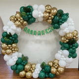 Emerald Green Gold Balloon Arch Kit, Safari Birthday Party Garland Decoration
