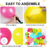 Tropical Balloon Arch Kit | Hot Pink, Orange, Teal, Green, Yellow Party Decor
