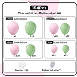 Pink Sage Green Balloon Arch Kit | Gender Reveal Baby Shower Party Decor