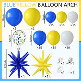 Navy Blue Yellow Balloon Arch Kit | Banana Birthday Party Decorations, Summer Theme