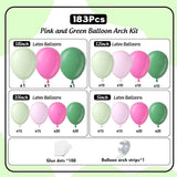 Pink Sage Green Balloon Arch Garland Kit | Safari Birthday Party Decor