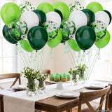 Green Balloon Set, Lime Emerald Confetti, St Patrick Jungle Birthday Party Decor