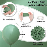 Sage Green Eucalyptus Olive Latex Balloons, Boho Baby Shower Wedding Party Decor