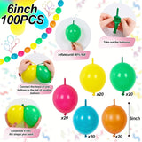 Neon Linking Balloons | Hot Pink, Orange, Teal, Green, Yellow Party Decor