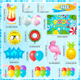 Pool Party Balloon Arch Kit | Hawaiian Summer Decor, Pineapple Flamingo Balloons