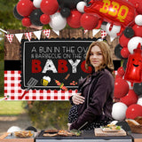 Baby Q Balloon Arch Kit | Red Black White BBQ Shower Decorations