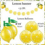 Lemon Foil Balloons with Banner | Bridal Shower, Baby Shower, Amalfi Wedding Decor