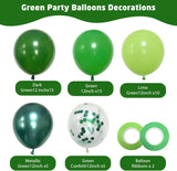 Dark Green Latex Balloons, Jungle Forest Party Decoration Supplies