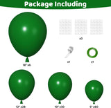 Dark Green Balloon Arch Kit, Hunter Emerald Garland, Jungle Safari Party Decor