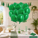 Green Round Foil Balloons, 18 Inch Helium Mylar Party Decorations