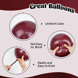 60Pcs Burgundy Gold Balloon Set, Maroon Metallic Confetti Balloons, Graduation Bridal Shower Party Decor