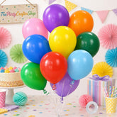 100Pcs Rainbow Balloon Set, 12 Inch Assorted Color Latex Balloons, Birthday Wedding Garland Decoration