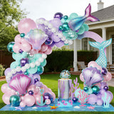 Mermaid Balloon Arch Kit | Pink Purple Under the Sea Garland (Birthday, Baby Shower, Ocean Party)