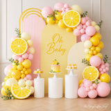 Lemon Balloon Arch Kit | Pastel Yellow Pink Citrus Party Decor