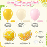 Lemon Balloon Arch Kit | Pastel Yellow Pink Citrus Party Decor