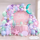 Mermaid Balloon Arch Kit | Under the Sea Princess Party Decorations (151pc)