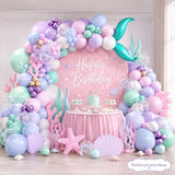 Mermaid Balloon Arch Kit | Under the Sea Princess Party Decorations (151pc)