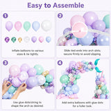 Mermaid Balloon Arch Kit | Under the Sea Princess Party Decorations (151pc)