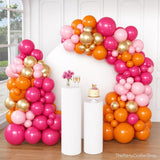 Pink Orange Balloon Arch Kit | Tropical Birthday, Wedding, Baby Shower Garland