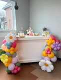 Daisy Wildflower Balloon Arch Kit | Sage Green, Purple, Yellow, Pink Balloons (Baby Shower Birthday)