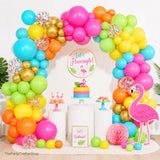 Tropical Balloon Arch Kit, Hot Pink Green Blue Confetti Luau Party Decor