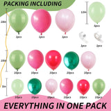 Pink Flamingo Balloon Arch Kit | Tropical Luau Decor, Olive Green, Pastel, Red Balloons