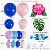Tropical Balloon Arch Kit | Hawaiian Luau Birthday Decorations, Hibiscus, Palm Leaf Balloons