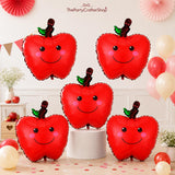 5pc Apple Foil Balloons | Back to School, Birthday Party Arch Decorations