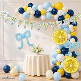 Blue Lemonade Balloon Arch Kit | Lemon, Bow Foil Balloons, Banner (Baby Shower, Birthday)