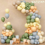 115pc Neutral Balloon Arch Kit | Dusty Blue, Sage Green, Cream Party Decor