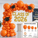 Orange Balloon Arch Kit | Fall Balloons for Graduation, Safari Birthday, Wedding, Halloween Party