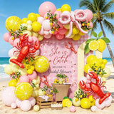 Pink Yellow Lemon Balloon Arch Kit | Bridal Shower, Birthday Party Decor