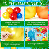 128pc Summer Pool Balloon Arch Kit, Tropical Beach Garland, Luau Party Decor
