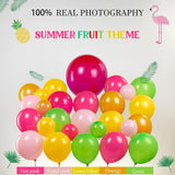 Tropical Balloon Arch Kit | Hot Pink Yellow Orange Luau Garland, Flamingo Pool Party Decor