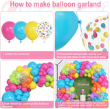 Tropical Balloon Arch Kit | Rainbow Garland for Luau Party Decor