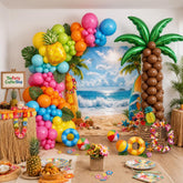 Hawaiian Tropical Balloon Arch Kit, Beach Party Backdrop, Summer Luau Decor