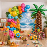 Hawaiian Tropical Balloon Arch Kit, Beach Party Backdrop, Summer Luau Decor