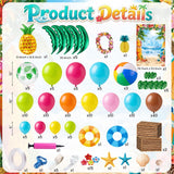 Hawaiian Tropical Balloon Arch Kit, Beach Party Backdrop, Summer Luau Decor