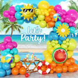 Tropical Hawaiian Balloon Arch Kit | Summer Beach Pool Garland, Luau Party Decor